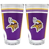 NFL Minnesota Vikings 2pc Pint Glass Set