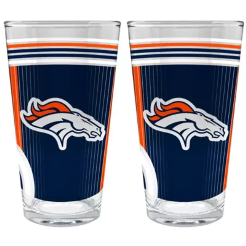 NFL Denver Broncos 2pc Pint Glass Set