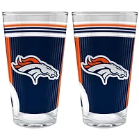 NFL Denver Broncos 2pc Pint Glass Set