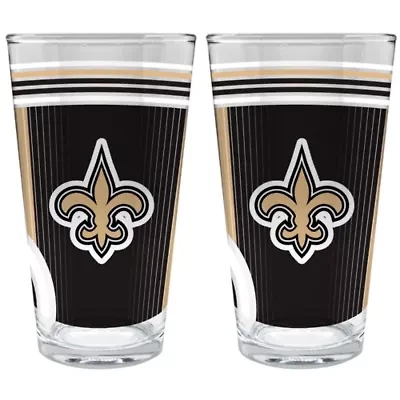 NFL New Orleans Saints 2pc Pint Glass Set