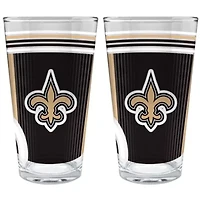 NFL New Orleans Saints 2pc Pint Glass Set