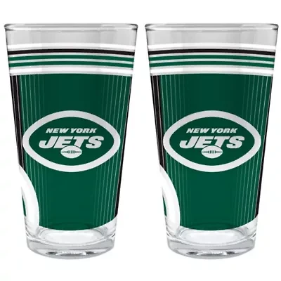 NFL New York Jets 2pc Pint Glass Set