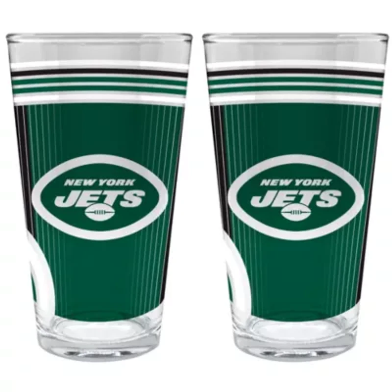 NFL New York Jets 2pc Pint Glass Set