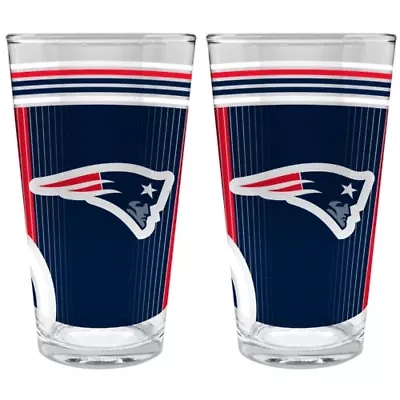 NFL New England Patriots 2pc Pint Glass Set