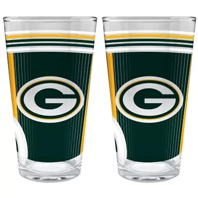 NFL Green Bay Packers 2pc Pint Glass Set