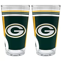 NFL Green Bay Packers 2pc Pint Glass Set