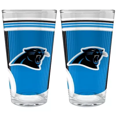 NFL Carolina Panthers 2pc Pint Glass Set