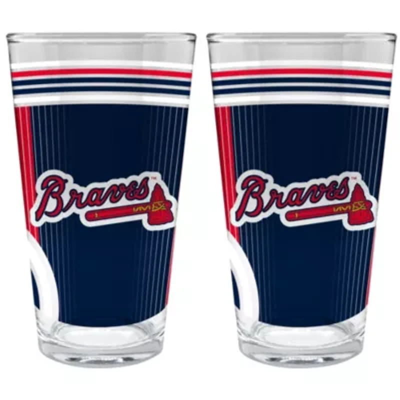 MLB Atlanta Braves 2pc Pint Glass Set