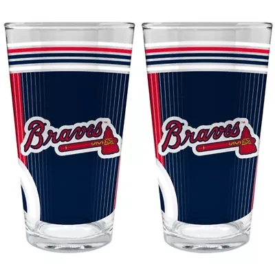 MLB Atlanta Braves 2pc Pint Glass Set