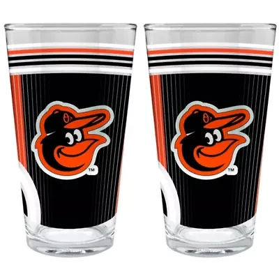 MLB Baltimore Orioles 2pc Pint Glass Set