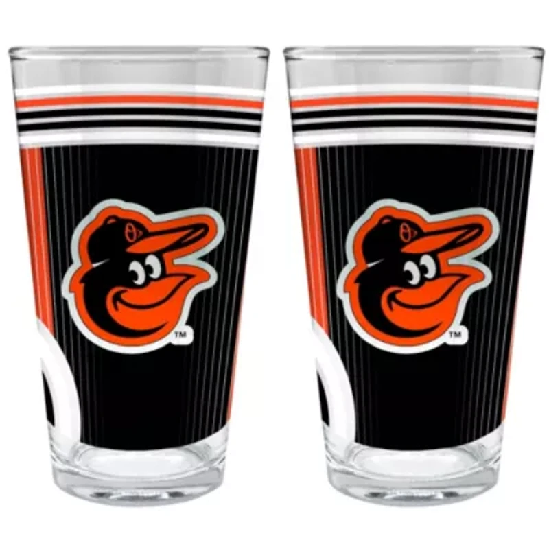 MLB Baltimore Orioles 2pc Pint Glass Set