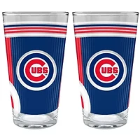 MLB Chicago Cubs 2pc Pint Glass Set