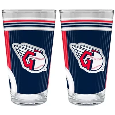 MLB Cleveland Guardians 2pc Pint Glass Set