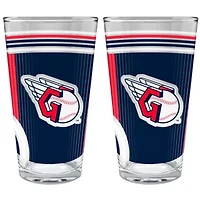 MLB Cleveland Guardians 2pc Pint Glass Set