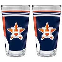 MLB Houston Astros 2pc Pint Glass Set