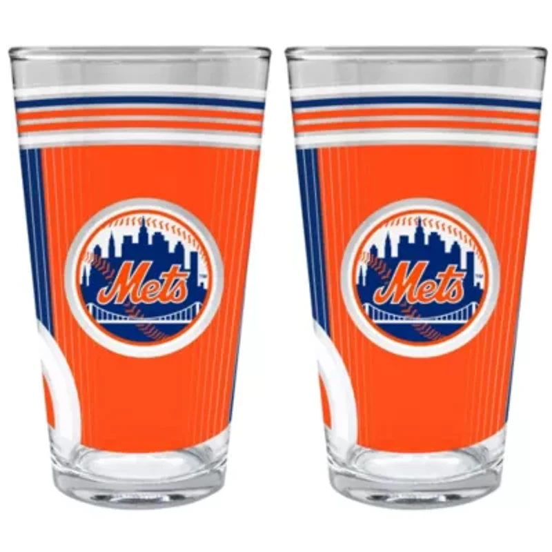 MLB New York Mets 2pc Pint Glass Set