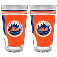 MLB New York Mets 2pc Pint Glass Set