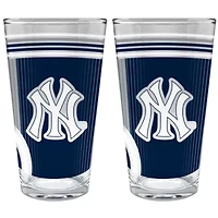 MLB New York Yankees 2pc Pint Glass Set