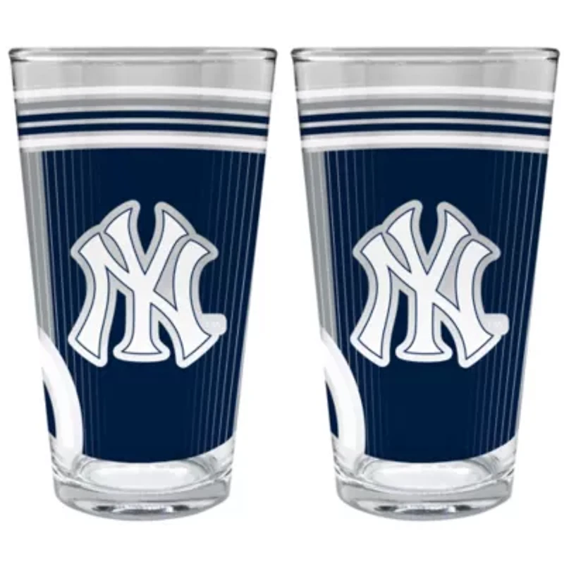 MLB New York Yankees 2pc Pint Glass Set