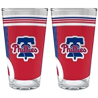 MLB Philadelphia Phillies 2pc Pint Glass Set