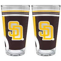 MLB San Diego Padres 2pc Pint Glass Set