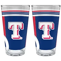 MLB Texas Rangers 2pc Pint Glass Set