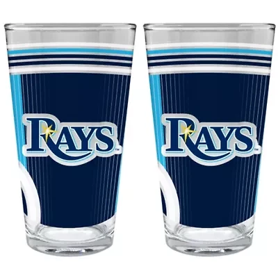 MLB Tampa Bay Rays 2pc Pint Glass Set