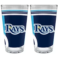 MLB Tampa Bay Rays 2pc Pint Glass Set