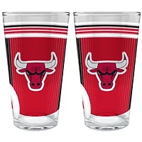 NBA Chicago Bulls 2pc Pint Glass Set