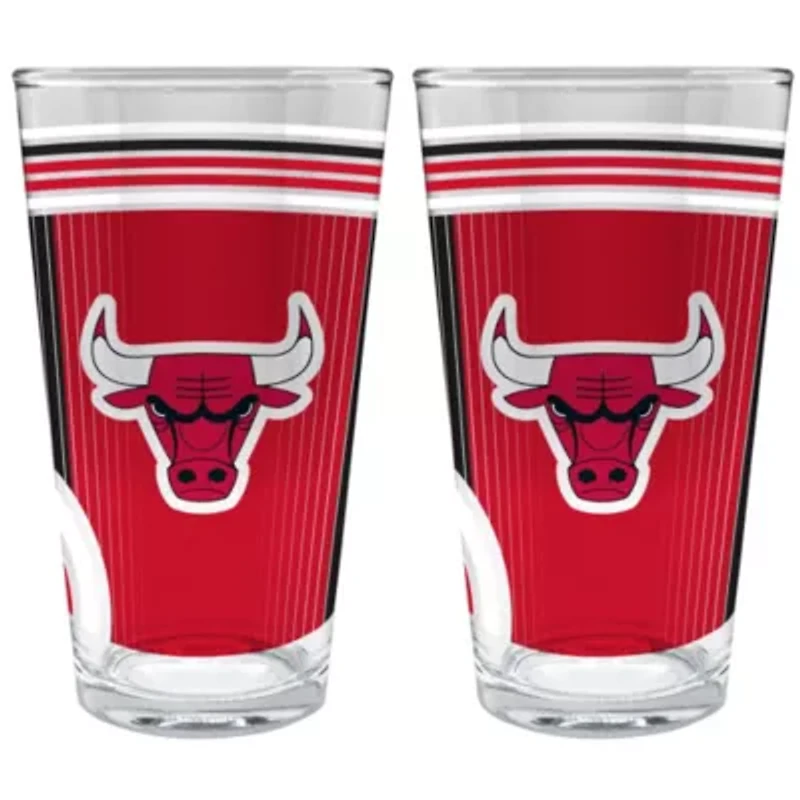NBA Chicago Bulls 2pc Pint Glass Set
