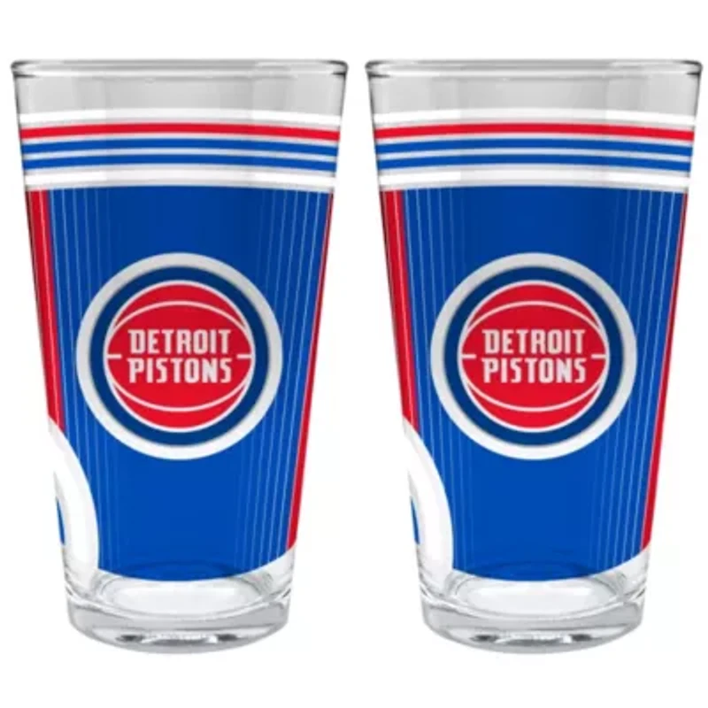 NBA Detroit Pistons 2pc Pint Glass Set
