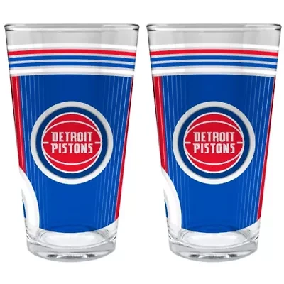 NBA Detroit Pistons 2pc Pint Glass Set