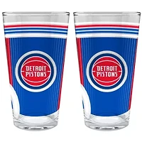 NBA Detroit Pistons 2pc Pint Glass Set