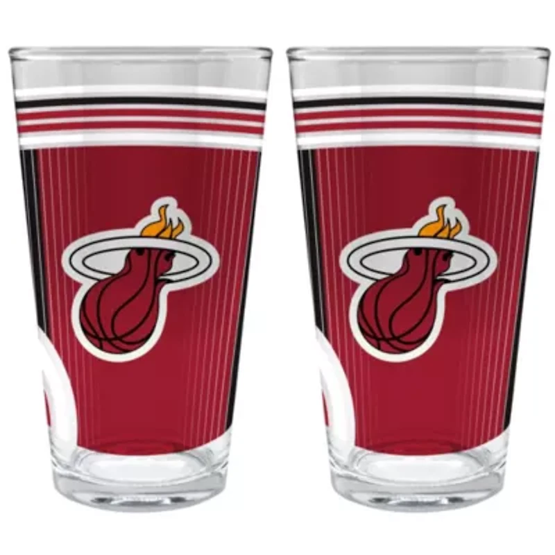 NBA Miami Heat 2pc Pint Glass Set