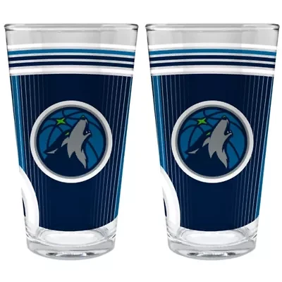 NBA Minnesota Timberwolves 2pc Pint Glass Set