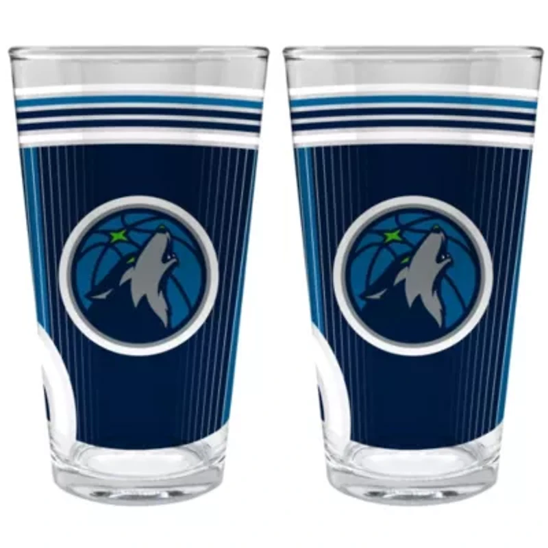 NBA Minnesota Timberwolves 2pc Pint Glass Set