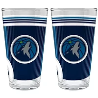 NBA Minnesota Timberwolves 2pc Pint Glass Set