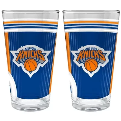 NBA New York Knicks 2pc Pint Glass Set
