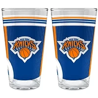NBA New York Knicks 2pc Pint Glass Set