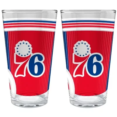 NBA Philadelphia 76ers 2pc Pint Glass Set