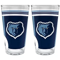NBA Memphis Grizzlies 2pc Pint Glass Set