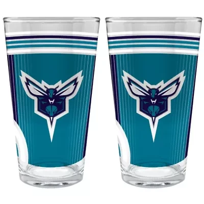 NBA Charlotte Hornets 2pc Pint Glass Set