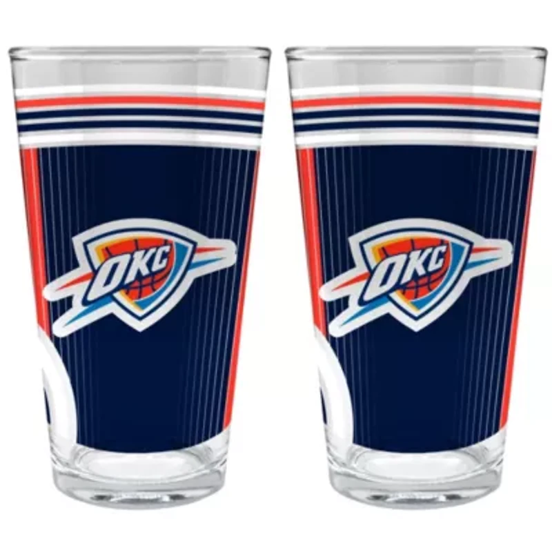 NBA Oklahoma City Thunder 2pc Pint Glass Set