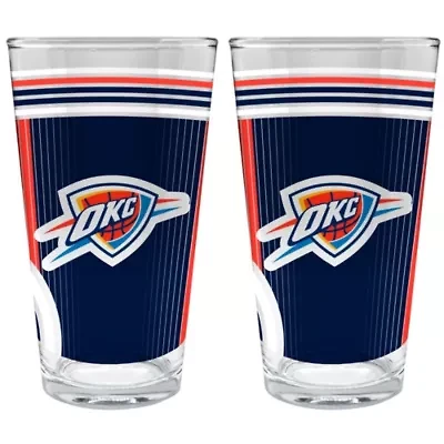 NBA Oklahoma City Thunder 2pc Pint Glass Set