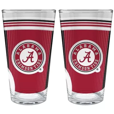 NCAA Alabama Crimson Tide 2pc Pint Glass Set