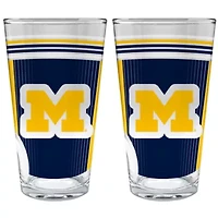 NCAA Michigan Wolverines 2pc Pint Glass Set