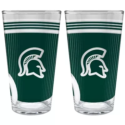 NCAA Michigan State Spartans 2pc Pint Glass Set