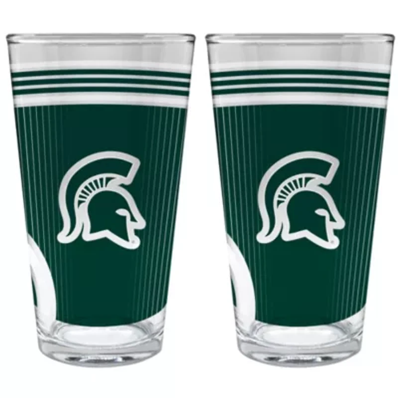 NCAA Michigan State Spartans 2pc Pint Glass Set