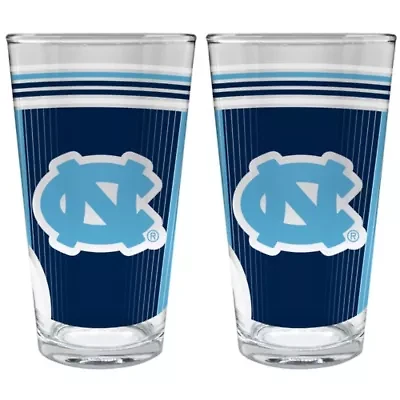 North Carolina Tar Heels NCAA UNC Tar Heels 2pc Pint Glass Set
