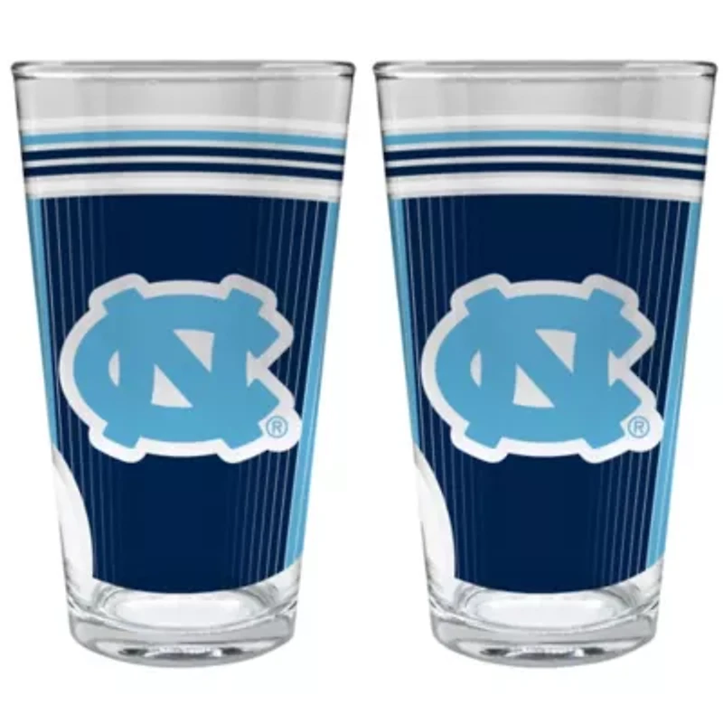North Carolina Tar Heels NCAA UNC Tar Heels 2pc Pint Glass Set